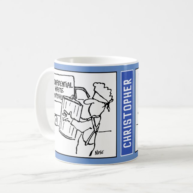 Taza De Café Personalizado de Eliminación de Residuos Confidenc (Anverso izquierdo)