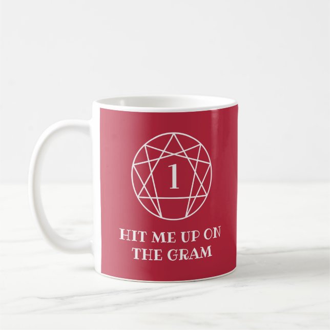 Taza De Café Personalizado De Enneagram Me Golpeó En El Gram (Izquierda)