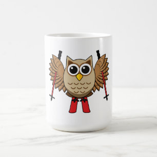 Taza De Café Personalizado de esquiar de búho