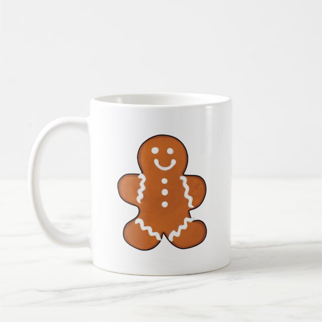 Taza De Café Personalizado de feriado de Navidades de galletas  (Izquierda)