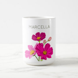 Taza De Café Personalizado de flores Cosmos de jardín brillante