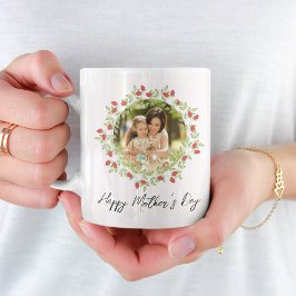 Taza De Café Personalizado de flores feliz Día de la Madre