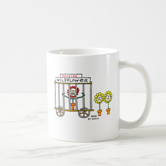 Taza De Café Personalizado de flores silvestres Funny Gardener  (Derecha)