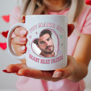 Taza De Café Personalizado de forma cardíaca Foto Valentine, la