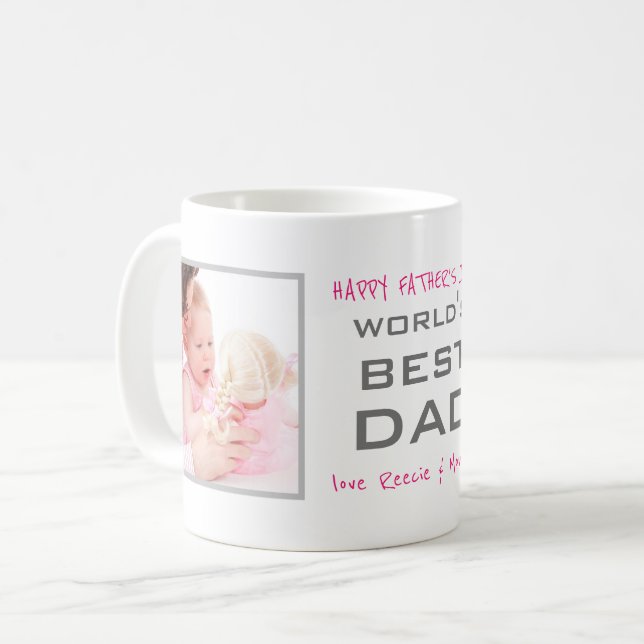Taza De Café Personalizado de fotografía Coffee Mug del Día del (Anverso izquierdo)