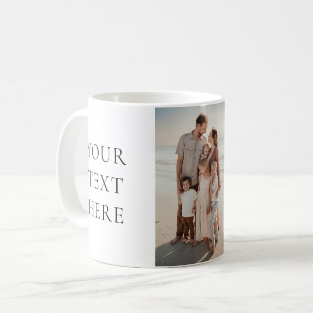Taza De Café Personalizado de fotografía familiar personalizado (Anverso izquierdo)