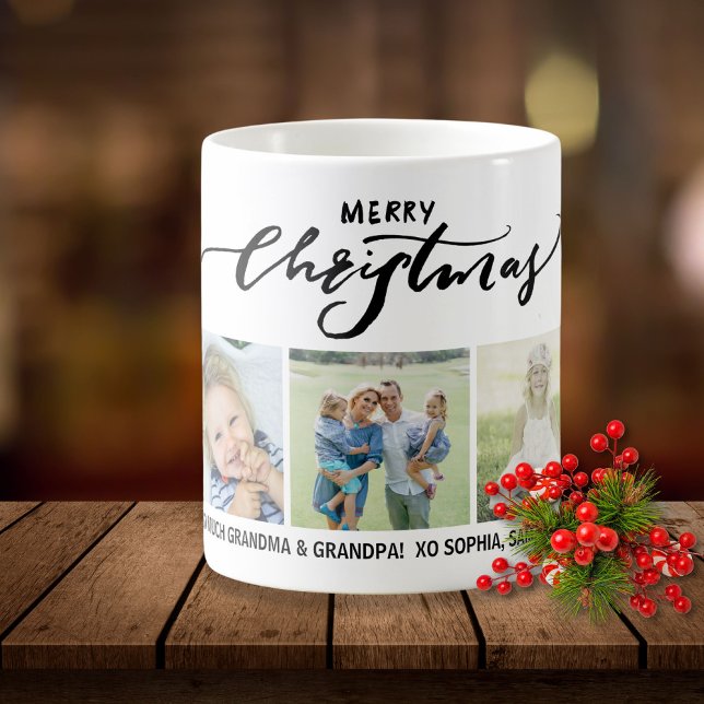 Taza De Café Personalizado de fotos de la familia de caligrafía (Subido por el creador)
