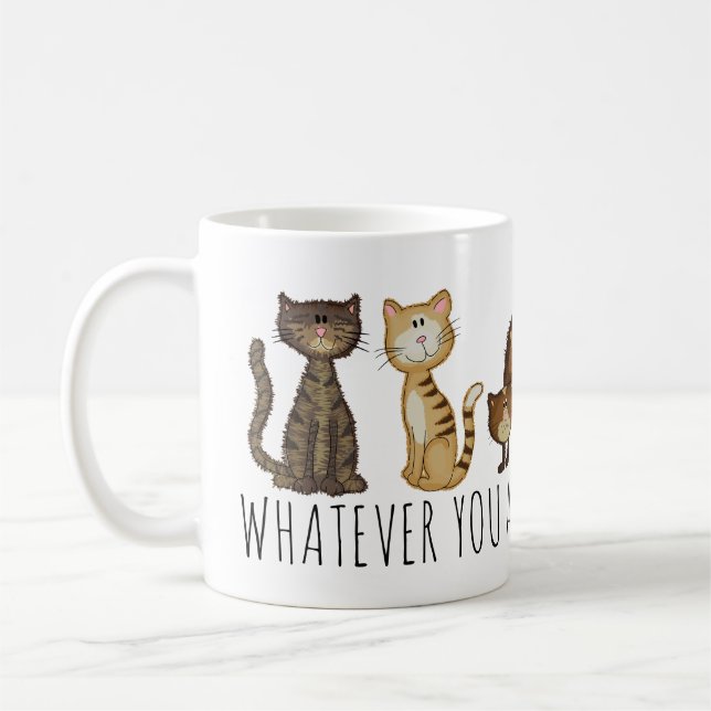 Taza De Café Personalizado de gatos pequeños personalizado (Izquierda)