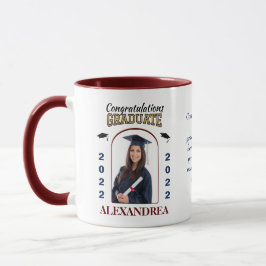 Taza De Café Personalizado de Graduación de Foto Graduada Felic