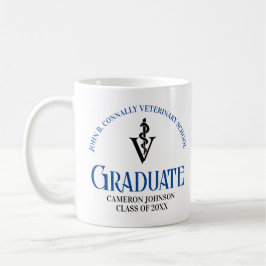 Taza De Café Personalizado de Graduación de la Escuela Veterina
