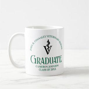 Taza De Café Personalizado de Graduación de la Escuela Veterina