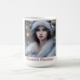 Taza De Café Personalizado de invierno Princesa de vacaciones