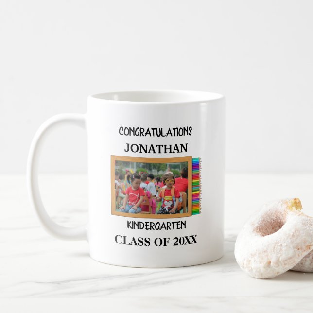 Taza De Café Personalizado de jardín de infantes (Con donut)