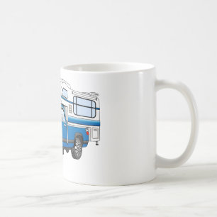 Taza De Café Personalizado de la acampada azul