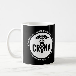 Taza De Café Personalizado de la CRNA Certificado de enfermero 