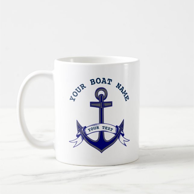 Taza De Café Personalizado de la Marina Náutica Café Mug (Izquierda)