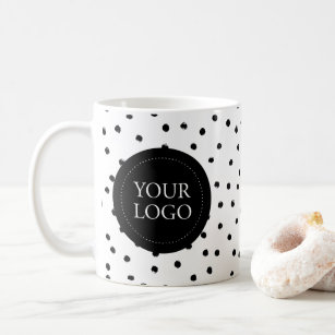 Taza De Café Personalizado de logotipo comercial mínimo simple 