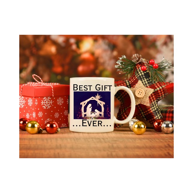 Taza De Café Personalizado de los mejores Navidades de regalo d (Best Gift Ever Christmas Mug for Church and Home)