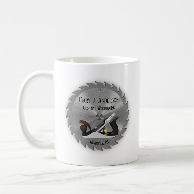 Taza De Café Personalizado de madera Saw Blade Planer Coffee Mu (Izquierda)