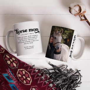 Taza De Café Personalizado de mamá de caballo foto y café de te