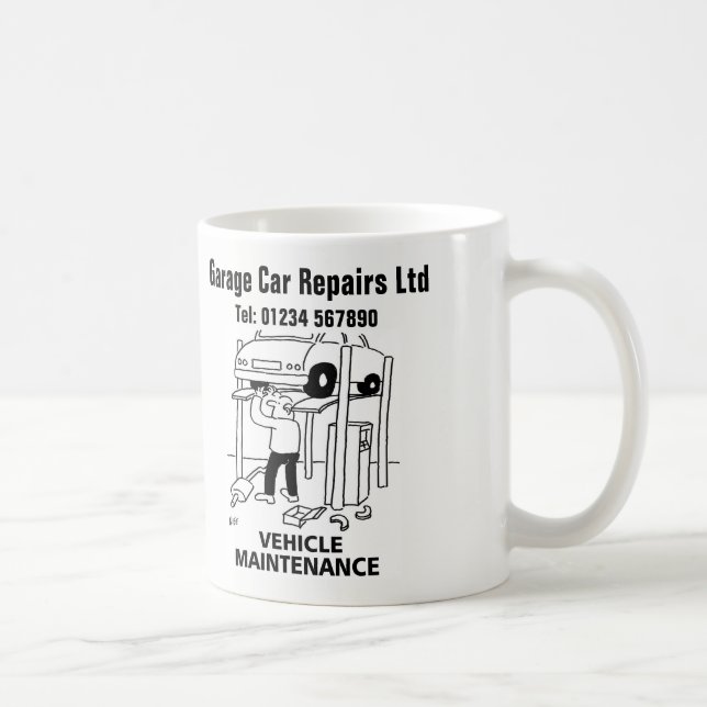 Taza De Café Personalizado de mantenimiento del vehículo Mug (Derecha)