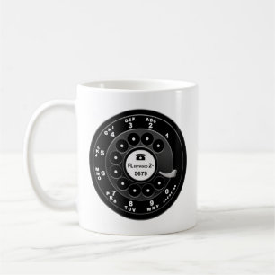 Taza De Café Personalizado de marcado telefónico de Rotary 921
