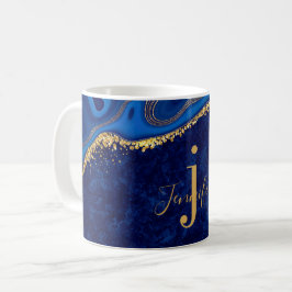 Taza De Café Personalizado de Mármol elegante moderno con decor