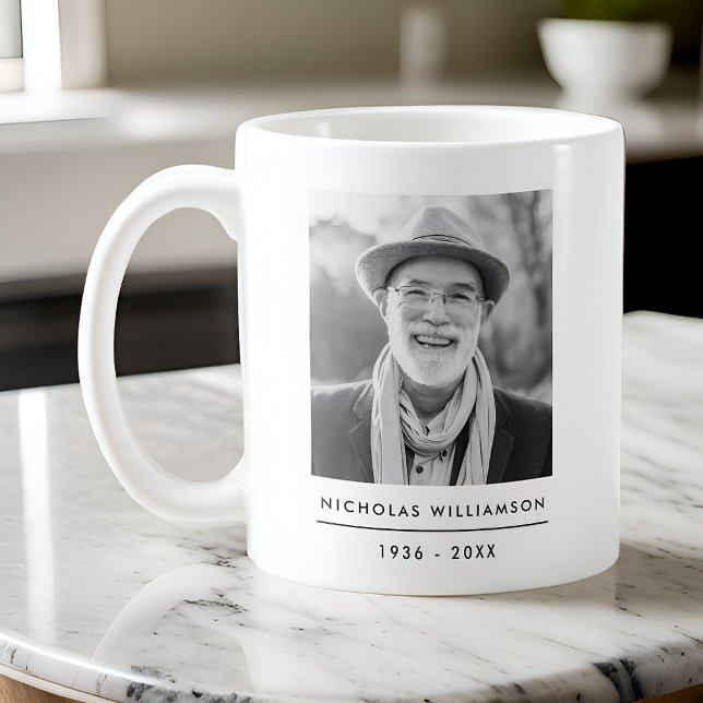Taza De Café Personalizado de memoria simple y moderna (Subido por el creador)