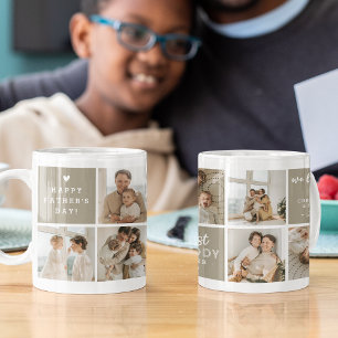 Taza De Café personalizado de mensajes "Mejor Papi" 7 Collage d