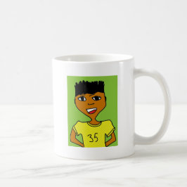 Taza De Café personalizado de niños negros deportivos