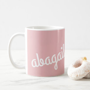 Taza De Café Personalizado de nombre de guión Regalo café blanc