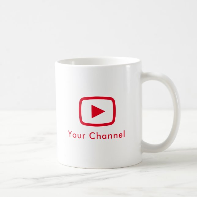 Taza De Café Personalizado de nombres de canal de Youtube (Derecha)