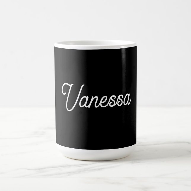 Taza De Café Personalizado de nombres de escritura a mano profe (Centro)