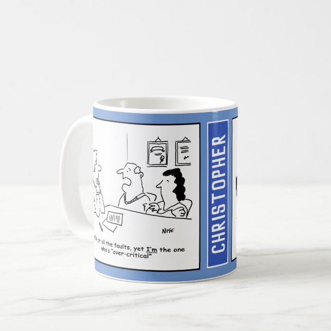 Taza De Café Personalizado de Orientación Matrimonial. (Anverso izquierdo)