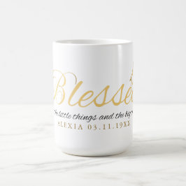 Taza De Café Personalizado de oro Caligrafía Nombre regalo de A