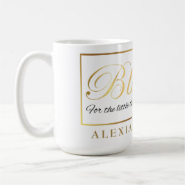 Taza De Café Personalizado de oro Caligrafía Nombre regalo de A