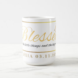 Taza De Café Personalizado de oro Caligrafía Nombre regalo de A