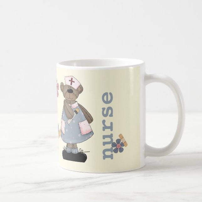 Taza De Café Personalizado de Oso de Teddy lindo peluca de rega (Derecha)