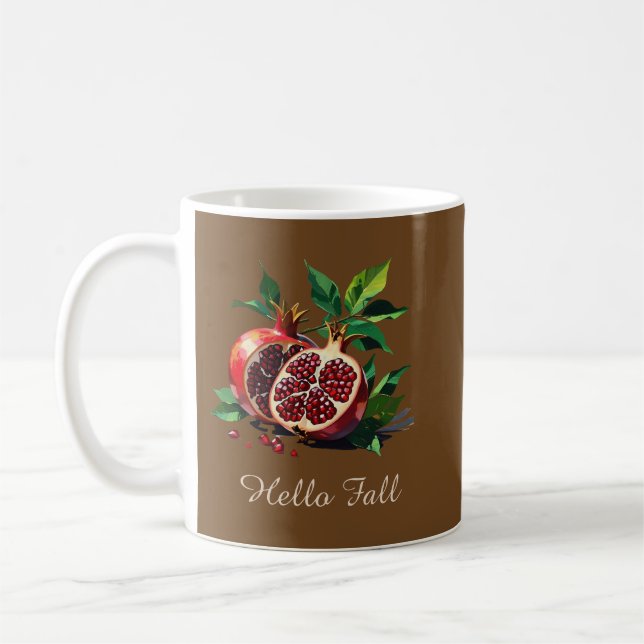 Taza De Café Personalizado de otoño Hola Texto de otoño Diseño  (Izquierda)