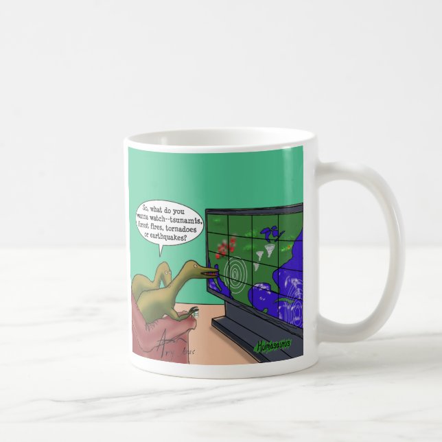 Taza De Café Personalizado de parodias de dinosaurios del cambi (Derecha)