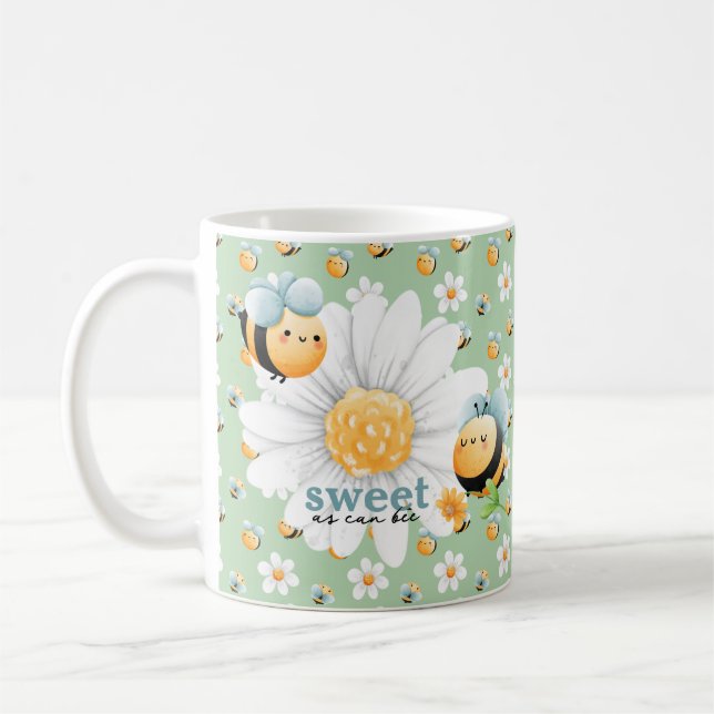 Taza De Café Personalizado de patrón de abeja dulce Mug (Izquierda)