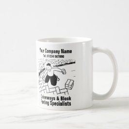Taza De Café Personalizado de pavimentación de bloques y conduc