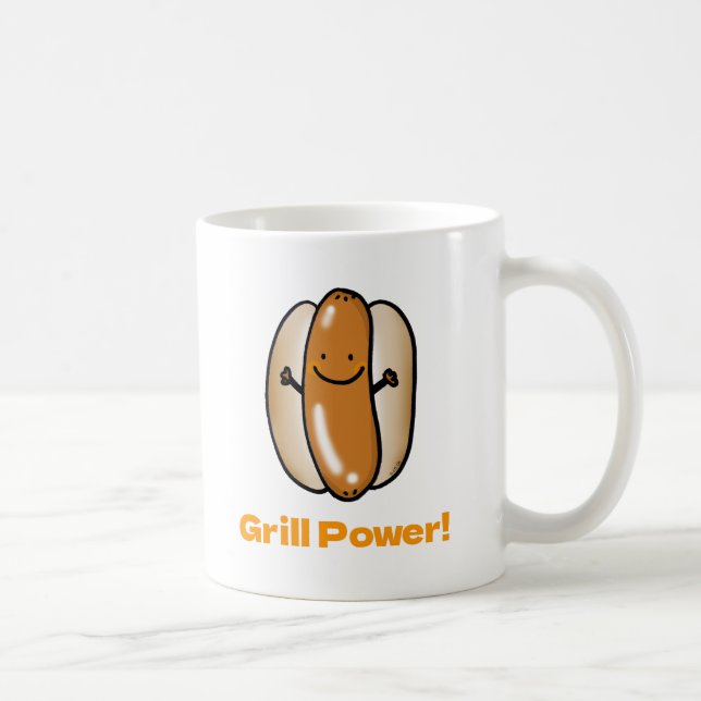 Taza De Café Personalizado de Perro Caliente asado (Derecha)