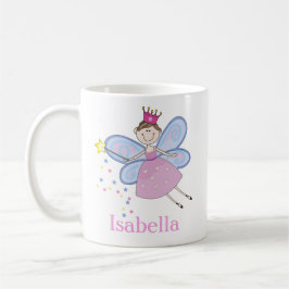 Taza De Café Personalizado de Personalizado de hadas púrpura de