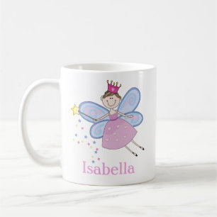 Taza De Café Personalizado de Personalizado de hadas púrpura de