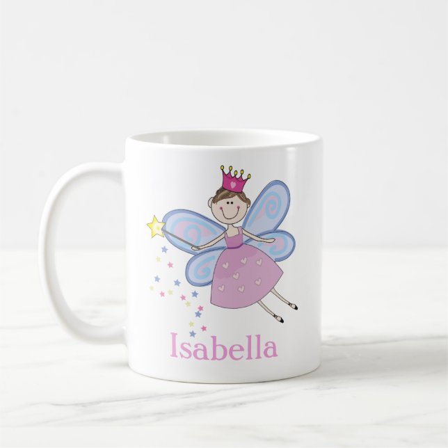 Taza De Café Personalizado de Personalizado de hadas púrpura de (Izquierda)
