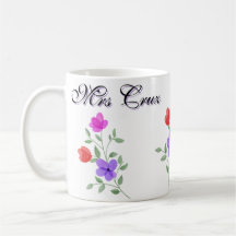 Personalizado de profesor de flores de bonito Mug