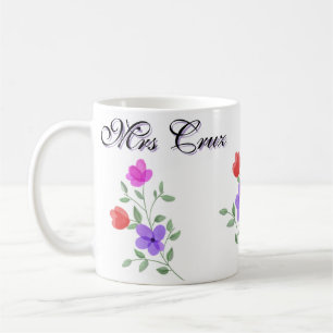 Taza De Café Personalizado de profesor de flores de bonito Mug
