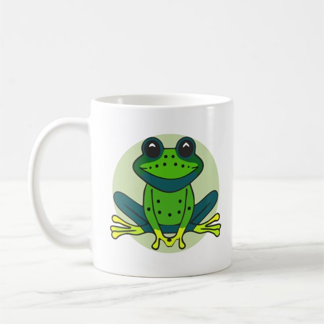 Taza De Café Personalizado de rana verde (Izquierda)