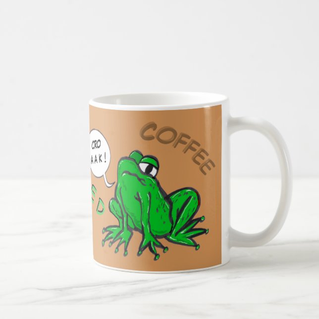 Taza De Café Personalizado de rana verde café tiempo café tazón (Derecha)